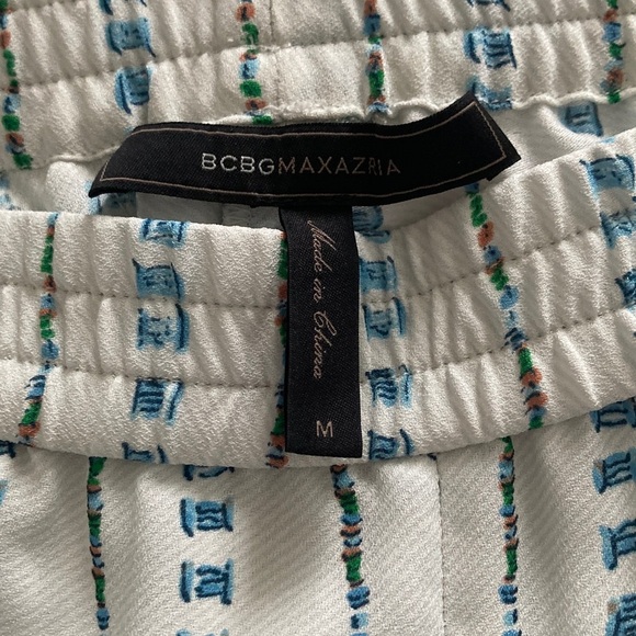 BCBGMaxAzria White and Blue Patterned Pants - Picture 2 of 4
